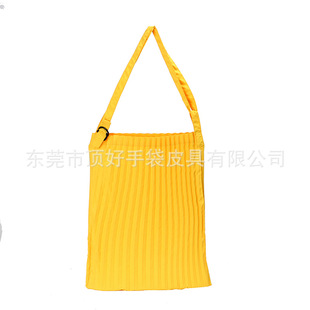 Casual New Yellow Fabric Shoulder Bag, Environmentally Friendly Waterproof RPET Recycled Material Crossbody Bag, Dongguan Factory Customization