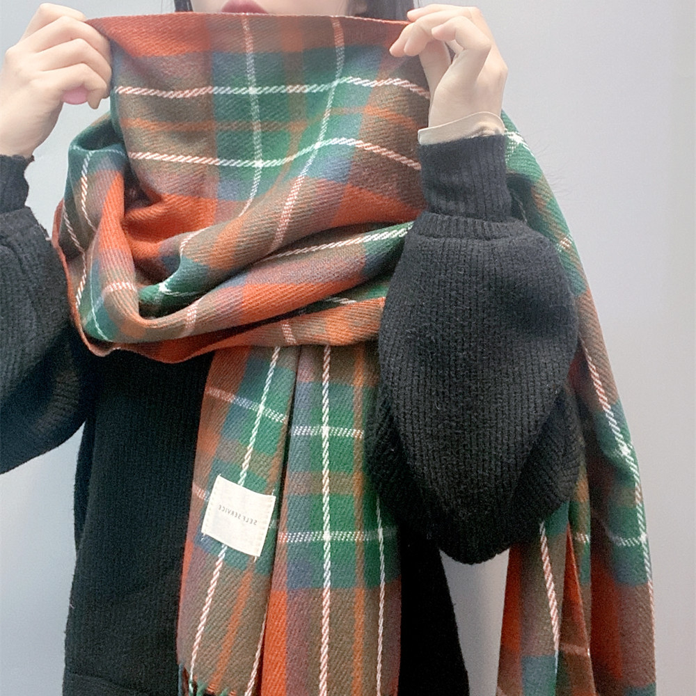 Imitation Cashmere Plaid Scarf display picture 18