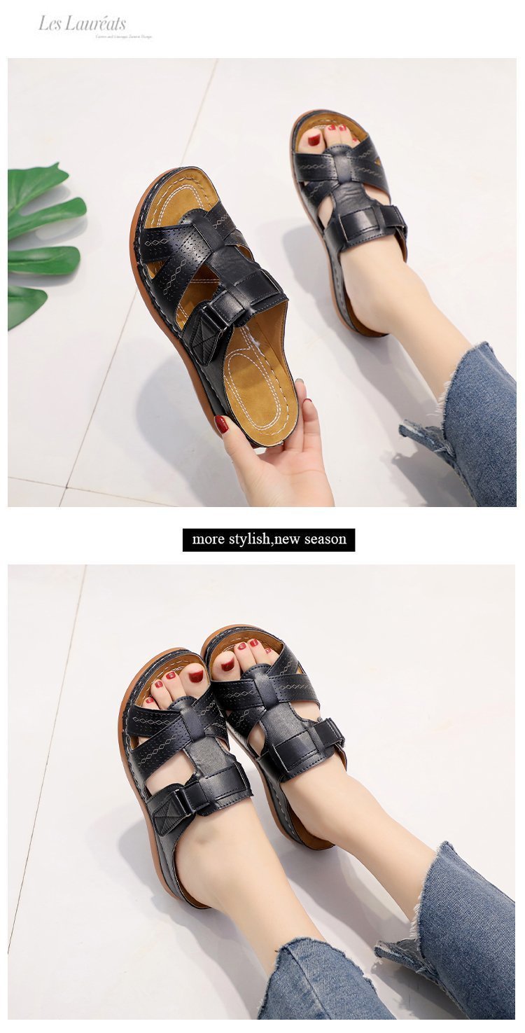 Women's Vintage Style Solid Color Open Toe Fashion Sandals display picture 8