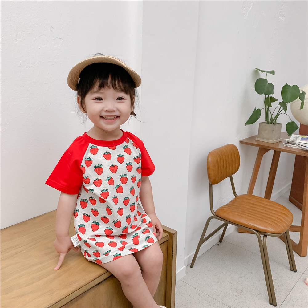 Strawberry T-Shirt Dress Image 1