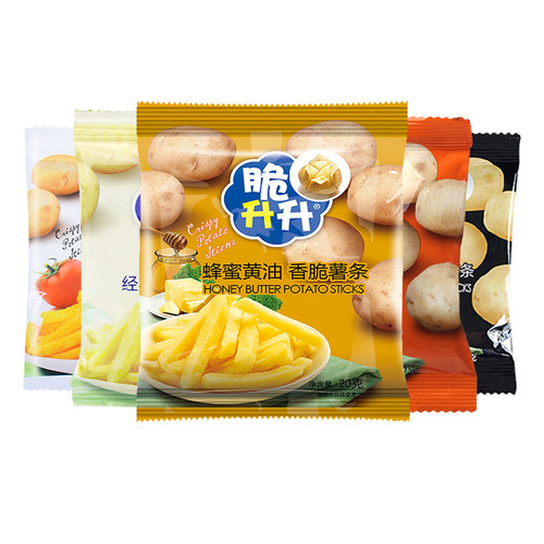 Crispy Lifting Potato Sticks, 10 small packages, about 200g Crispy Lifting Potato Chips Snack, Crispy Potato Sticks, dropshipping