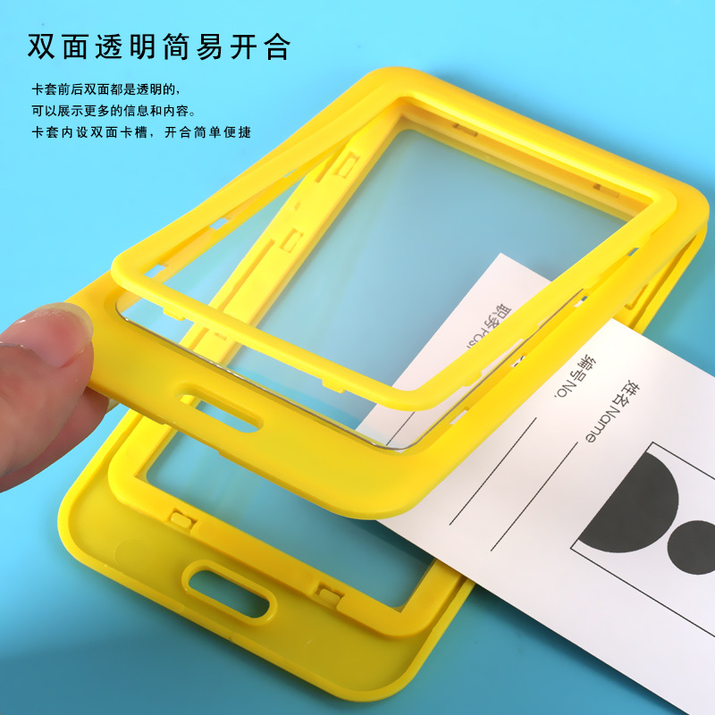 Certificado conjunto permiso de trabajo tarjeta transparente caso insignia etiqueta insignia cordón tarjeta de fábrica tarjeta de escuela estudiante