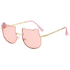 Cute children's sunglasses, metal glasses with bow, with little bears, 5-16 years