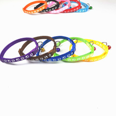 Cross-border cat collar pet printed collar colorful cat neck collar bell footprint collar patch dog collar manufacturer