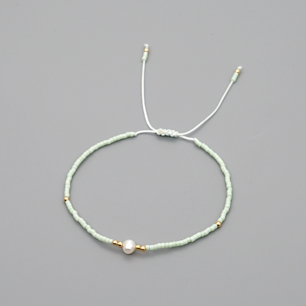 Perles De Riz D&#39;été Myuki Tissées À La Main Perles D&#39;eau Douce Naturelles Bracelet Simple En Gros display picture 16