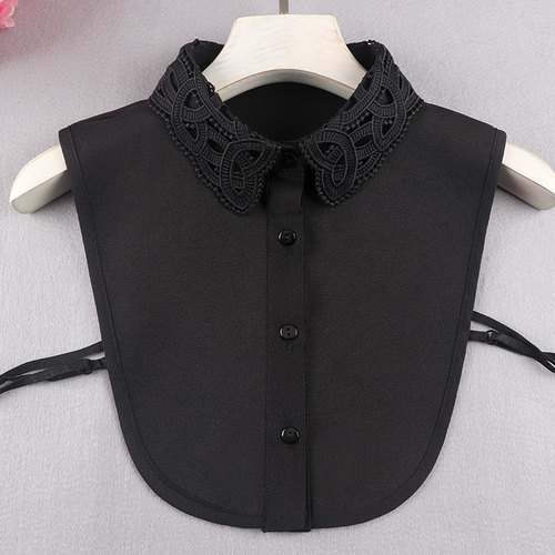 Women girls Dickey Collar detachable half shirt sweater decoration collar anti-creasing chiffon embroidery shirt collar decoration bust shirt collar