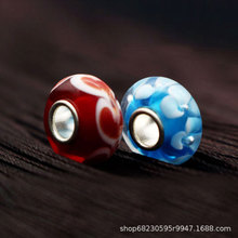 饰品配件大孔潘多珠子串手链散珠DIY手工编手链琉璃花色配珠批发