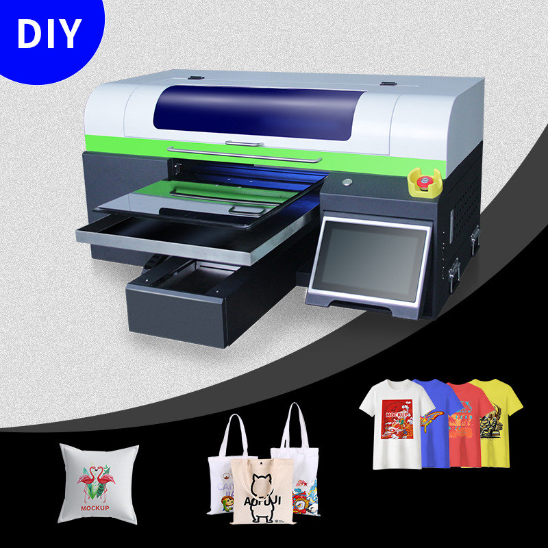 小型数码印花机 衣服图案布料白彩直喷机 抱枕服装印花T恤打印机