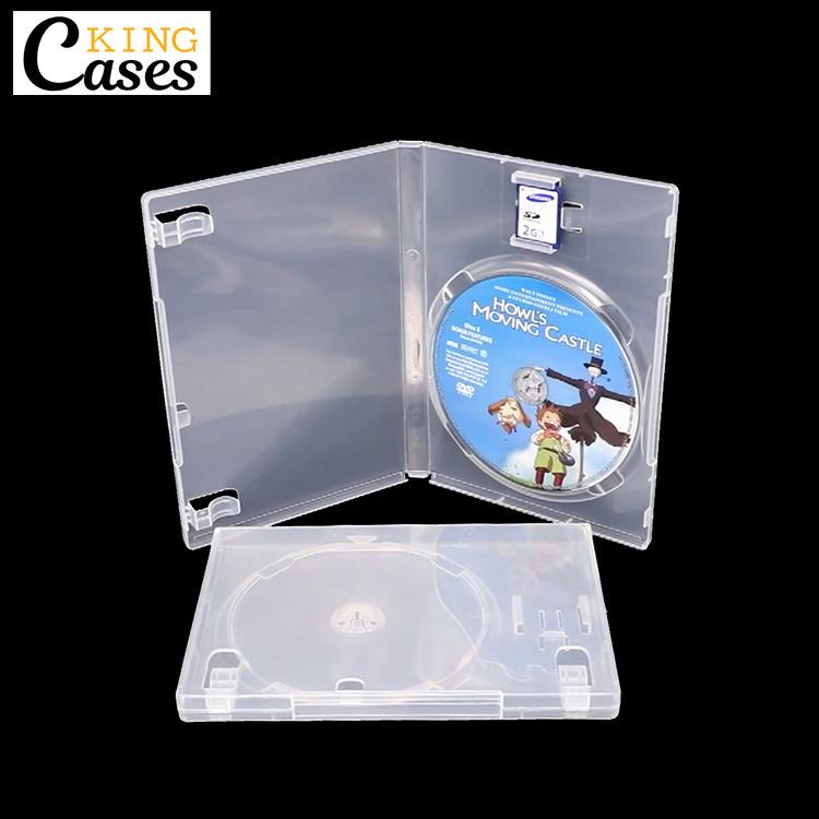 透明 DVD光碟+SD卡盒 游戏内存卡光盘包装盒 PP塑料收纳盒