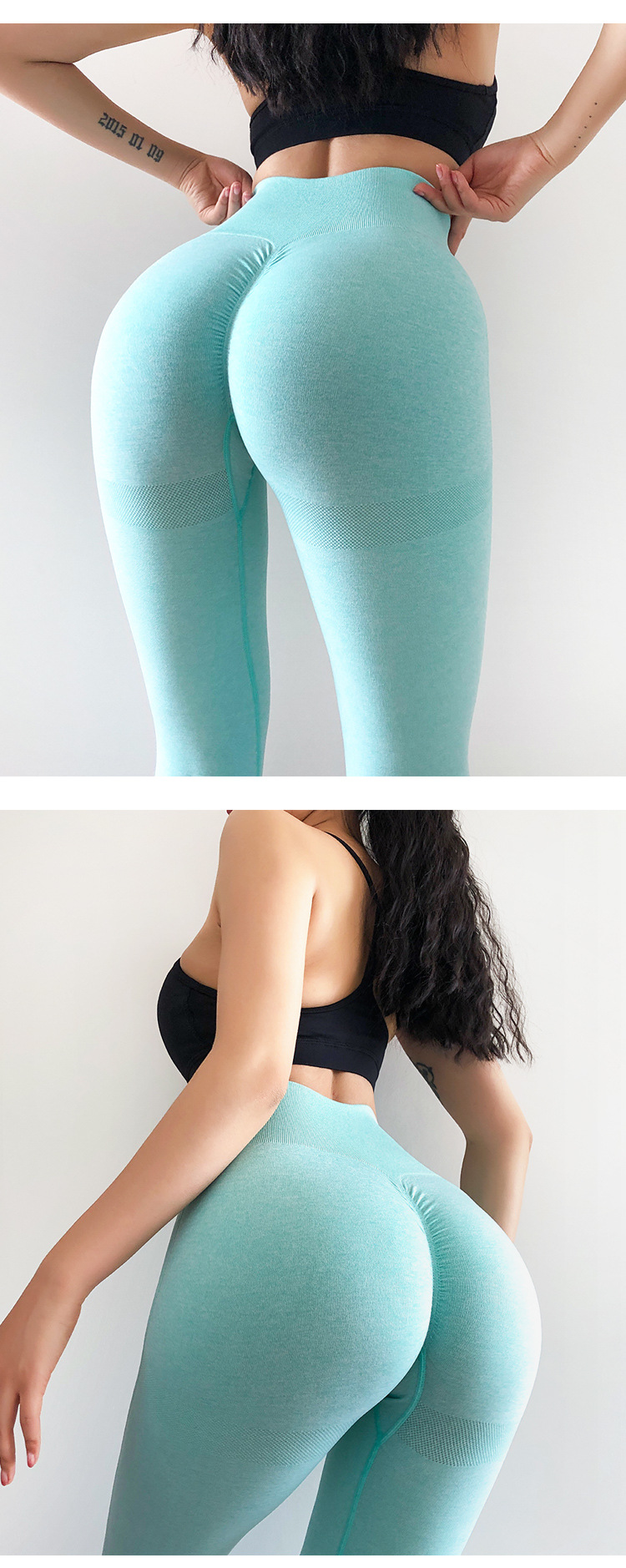 seamless knitted peach hip yoga pants NSMYY55829