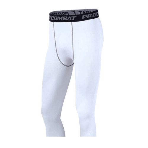 PRO Men's Athletic Tight Leggings Basketball Fitness Running Training Base Layer High-Elastic Quick-Dry Compression Seven-Sixths Pants