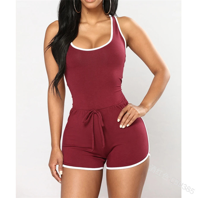 Women's Sleeveless Bodysuits Button Sexy Solid Color display picture 3