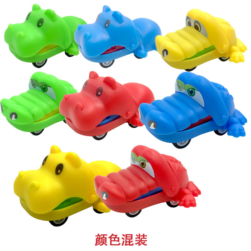 animal Mini Warrior plastic cement Puzzle Inertia Mini A car Selling children Toys crocodile Hippo gift