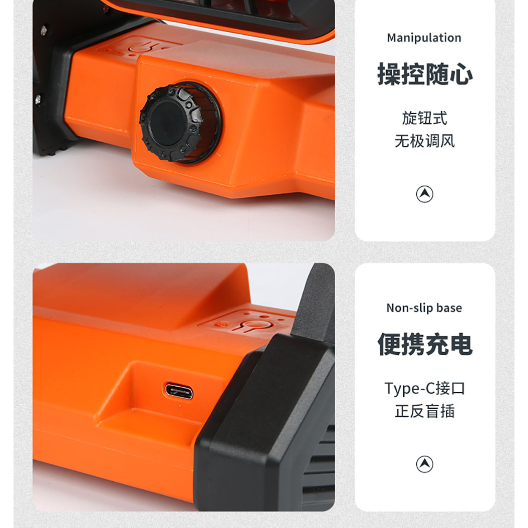 工廠跨境X20便攜12V戶外USB充電寶露營野營帶燈風扇