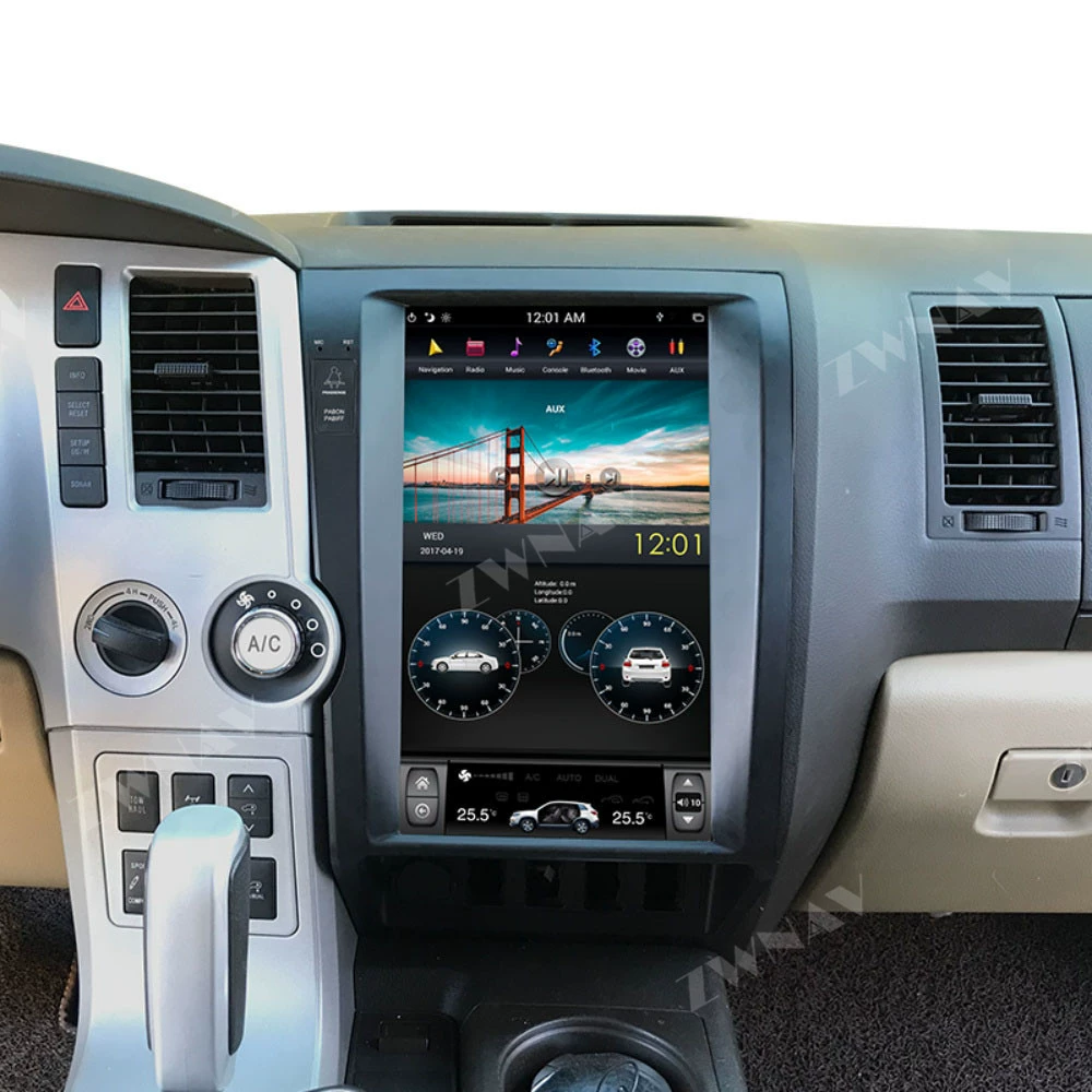 13.6-дюймовый сенсорный полноэкранный Android 9 подходит для Toyota Tundra 2007-2011 центральный блок навигации большой экран все-в-одном