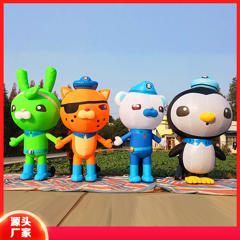 充气卡通气模汉堡牛仔人偶开业庆典吉祥物仿真气模卡通动物气膜