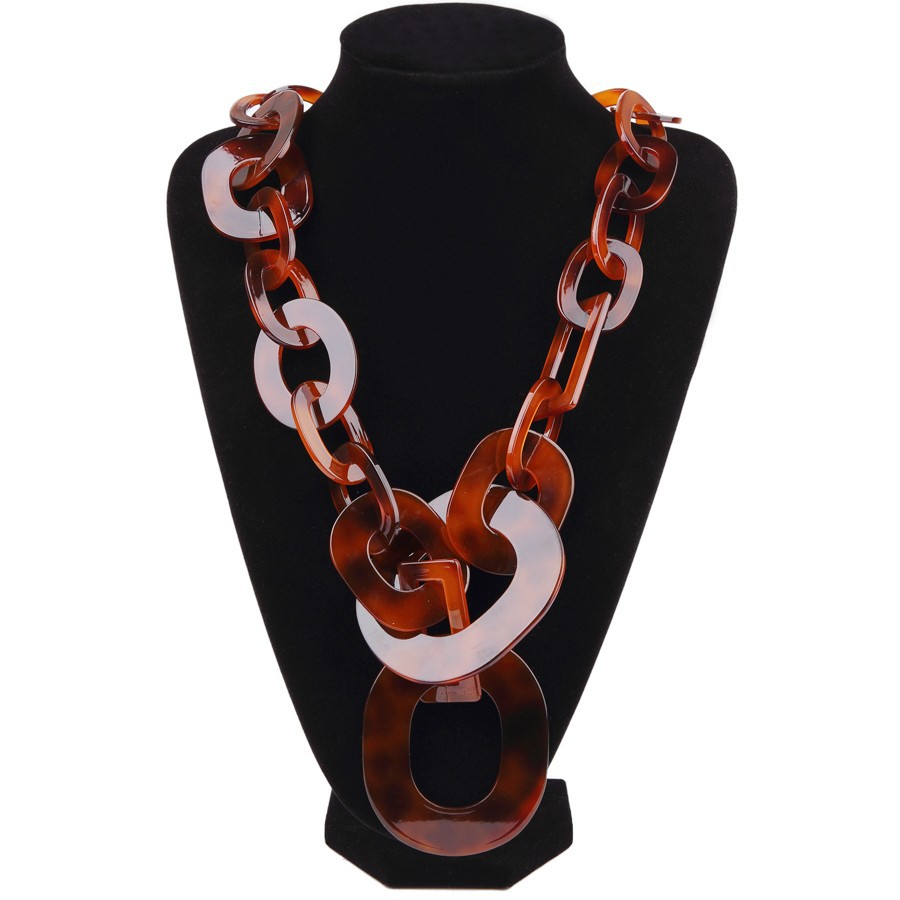 152g Weight Necklace Classification Retro Bohemian Classic Style Geometric Resin Women's Necklace