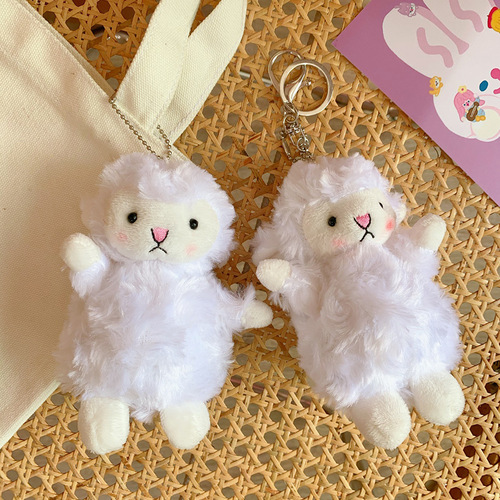 Cute girl cute pendant plush doll lamb doll doll bag pendant soft cute accessories keychain for women