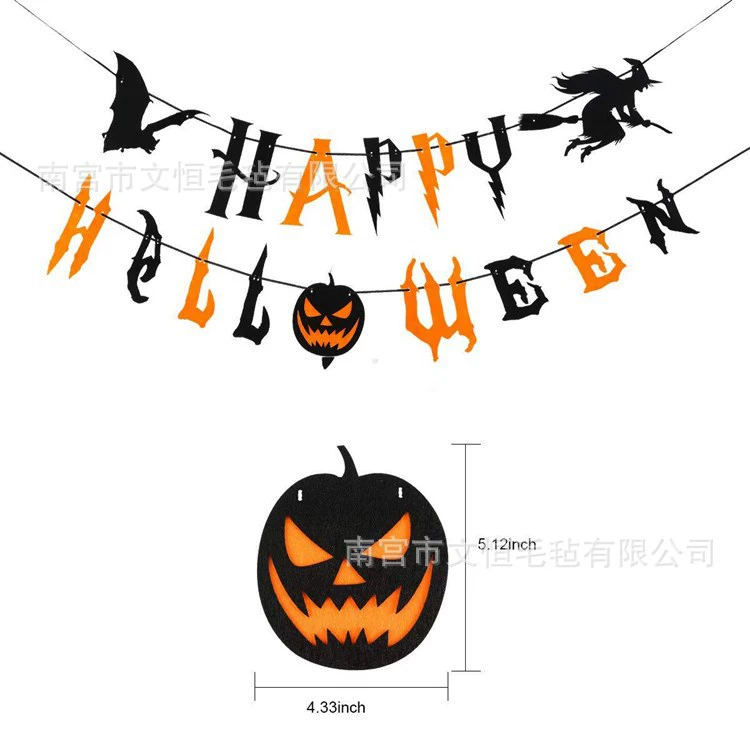Хэллоуин украшение HAPPYHALLOWEEN Наклейка-флажок афишная надпись кросс-бортовой горячей распродажи