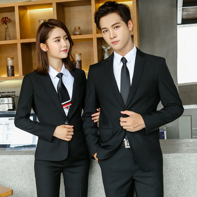 black men and women Same item man 's suit suit business affairs Self cultivation Occupation formal wear Sales department 4S coverall suit coat