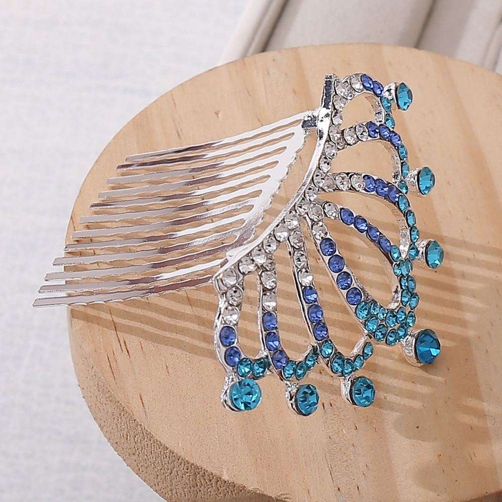 Fashion Crown Alloy Inlay Rhinestones Hair Combs 1 Piece display picture 9