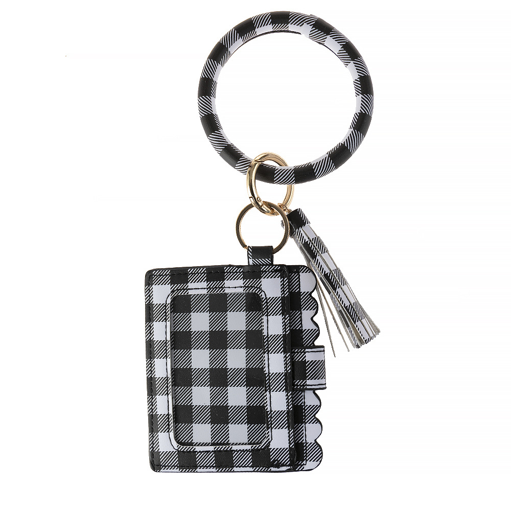 70g Weight Bag Pendant, Keychain Classification 1 Piece Quantity Holiday Occasion Pu Leather Material Plaid, Solid Color, Leopard Pattern Women'S Gender Fashion Style Fashion Plaid Solid Color Leopard Pu Leather Women's Bag Pendant Keychain 1 Piece 3