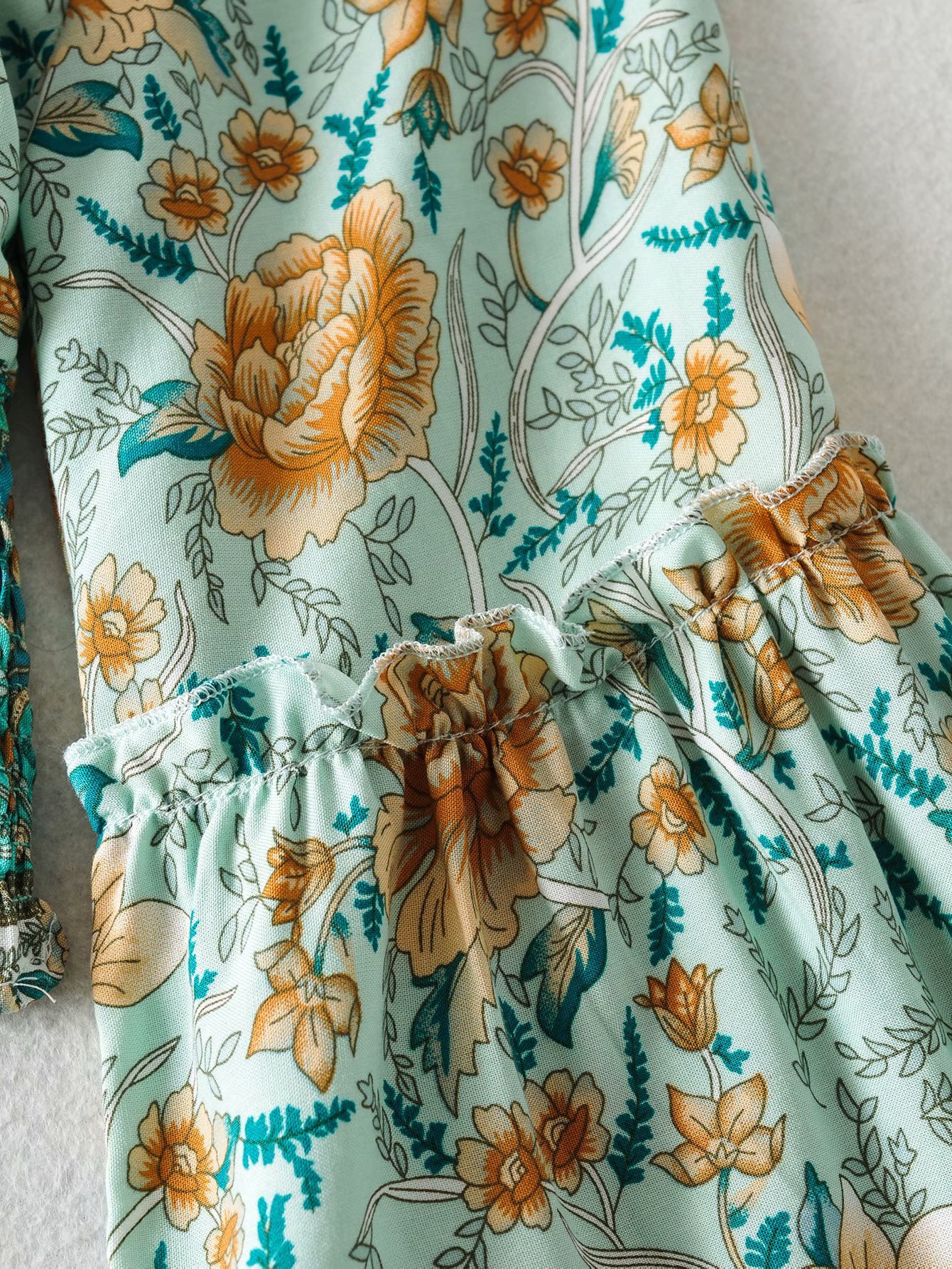 wholesale autumn cotton printed beach holiday shirt beach pants suit NSAM4235