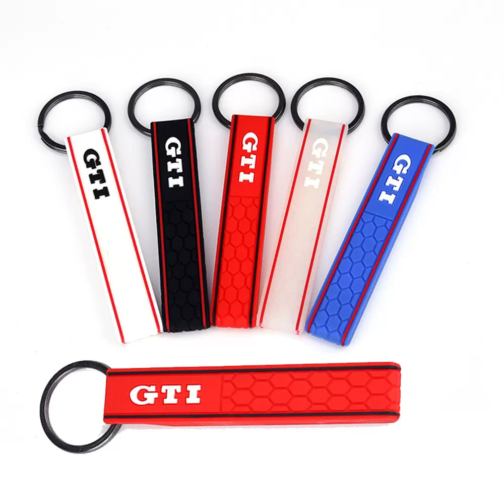 适用大众POLO高尔夫GTI硅胶车钥匙扣汽车链软胶吊坠锁匙挂饰手串