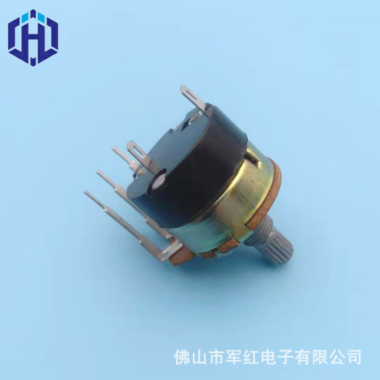 供应高品质 138带开关B10K—B500K-15mm 弯脚电位器 工厂直销