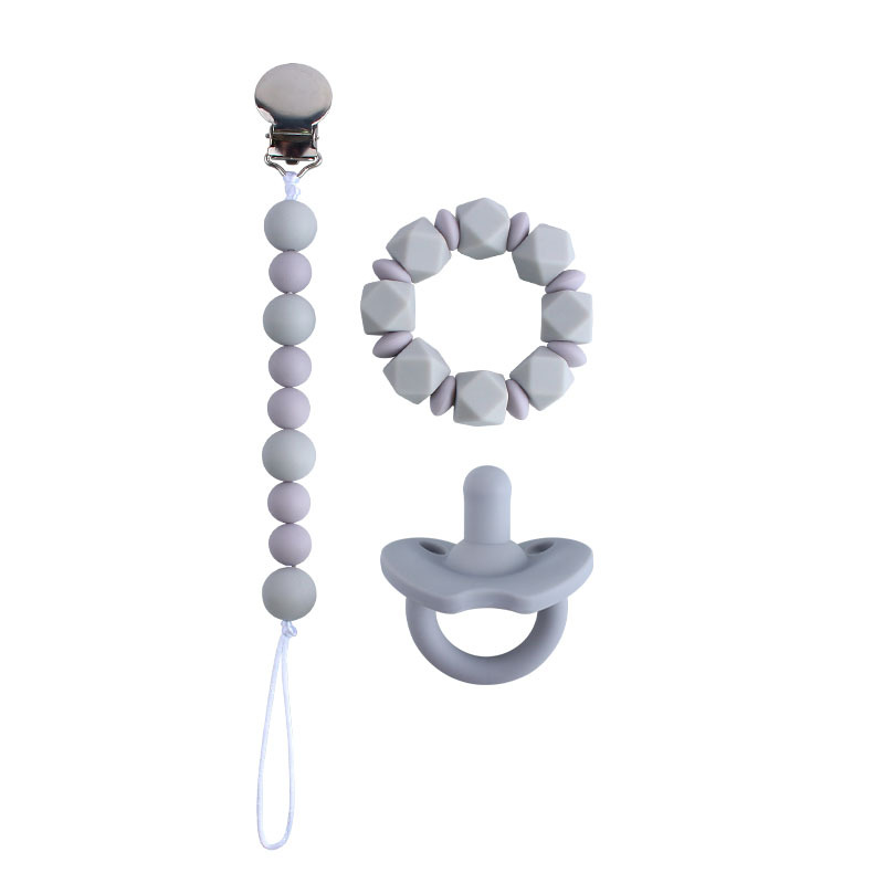Popular bebé suministros hierro chupete clip bebé calmante silicona chupete cadena juguete chupete cadena