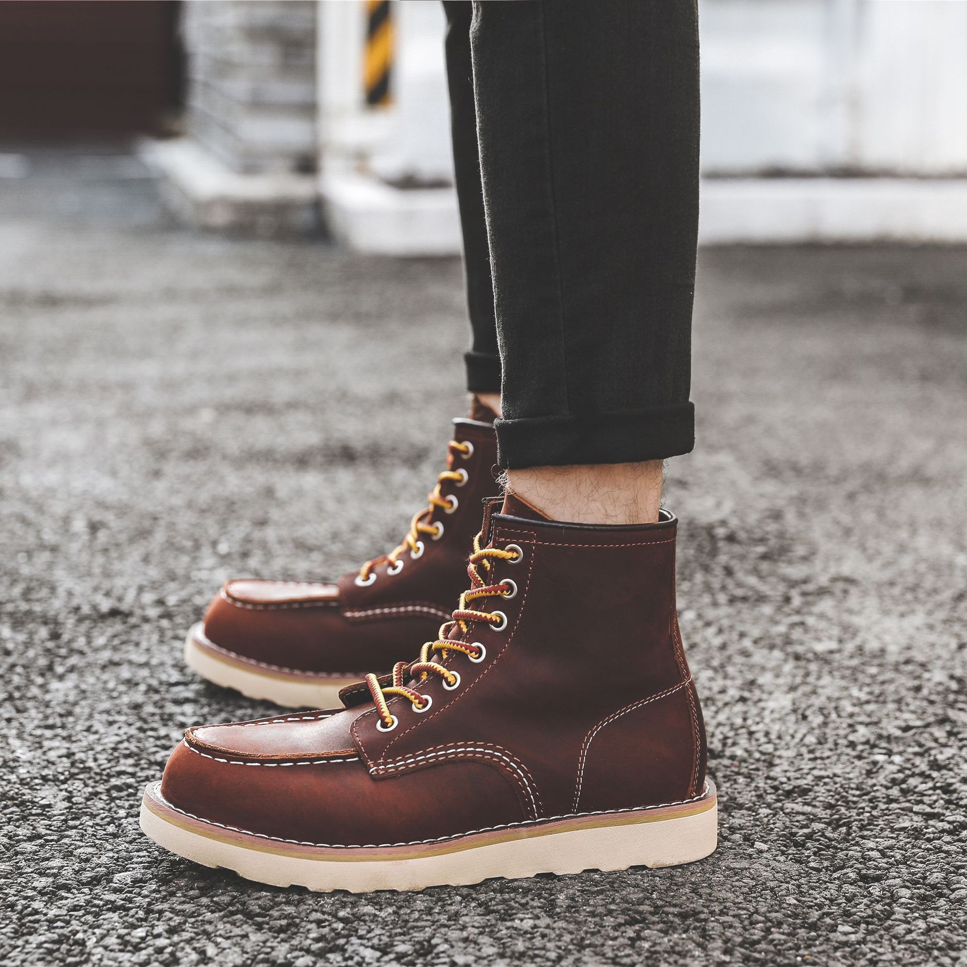 Title 9, Stivali Martin piatti slip-on retrò da lavoro d...