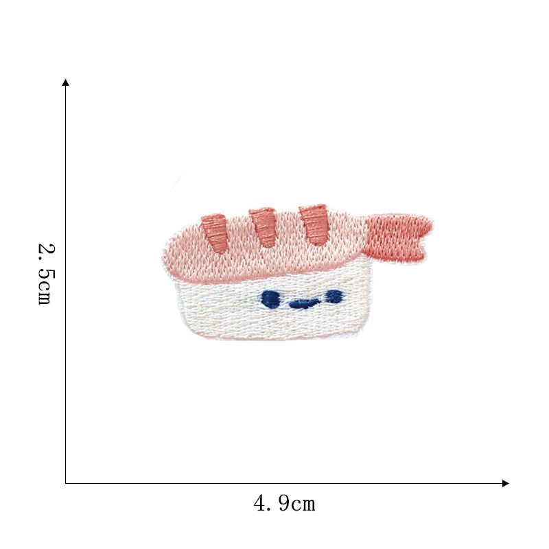 Autocollant de tissu de boule de riz de crevette-15 #