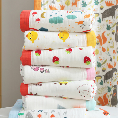 批发六层纱布四季婴儿毯十层棉浴巾新生儿童被宝宝盖毯儿童毛巾被|ms