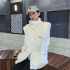 xoxogoodboy2020 Autumn and winter Plush Fur logo leisure time Vest Jacket coat vest 0511