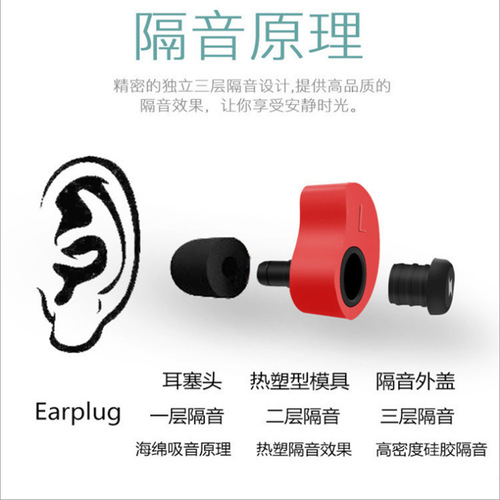 Foreign trade thermoplastic soundproof earplugs anti-noise anti-snoring device mute thermoplastic noise reduction student anti-noise sleep earplugs