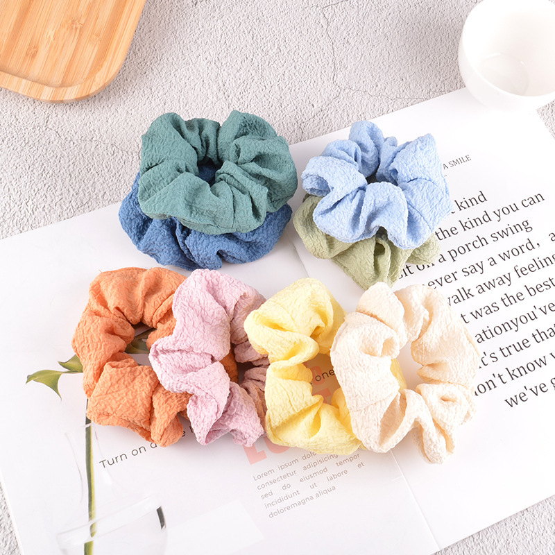 15g Weight Headwear Classification Festival Occasion Flower Pattern Women'S Gender Sky Blue, White, Pink, Purple, Green, Blue, Yellow, Black Color Korean Simple Mesh Daisy Hair Scrunchies 12
