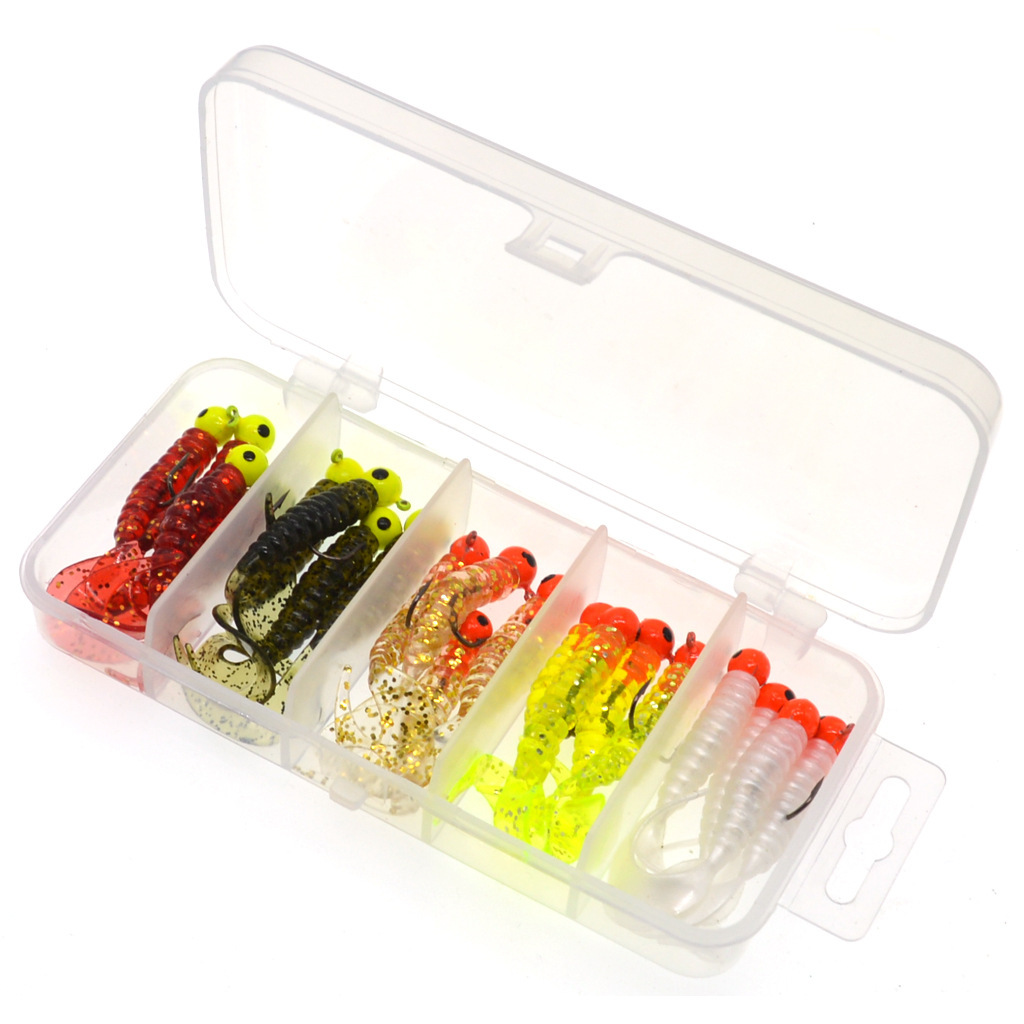 5 Colors Paddle Tail Fishing Lures Soft Plastic Baits Fresh Water Bass Swimbait Tackle Gear