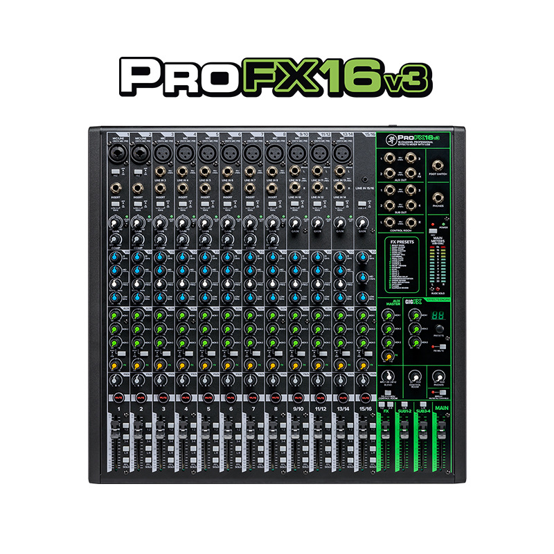 美奇RunningMan 美奇ProFX16v3手机电脑直播USB声卡录音调音台