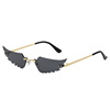 New sunglasses female tide street shooting frameless wing sunglasses Women's European and American funny ball decoration sunglasses