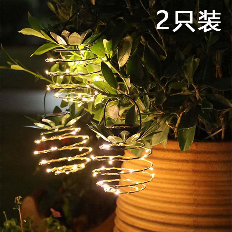 現貨LED太陽能菠蘿燈戶外防水花園庭院景觀裝飾挂燈家用小夜燈