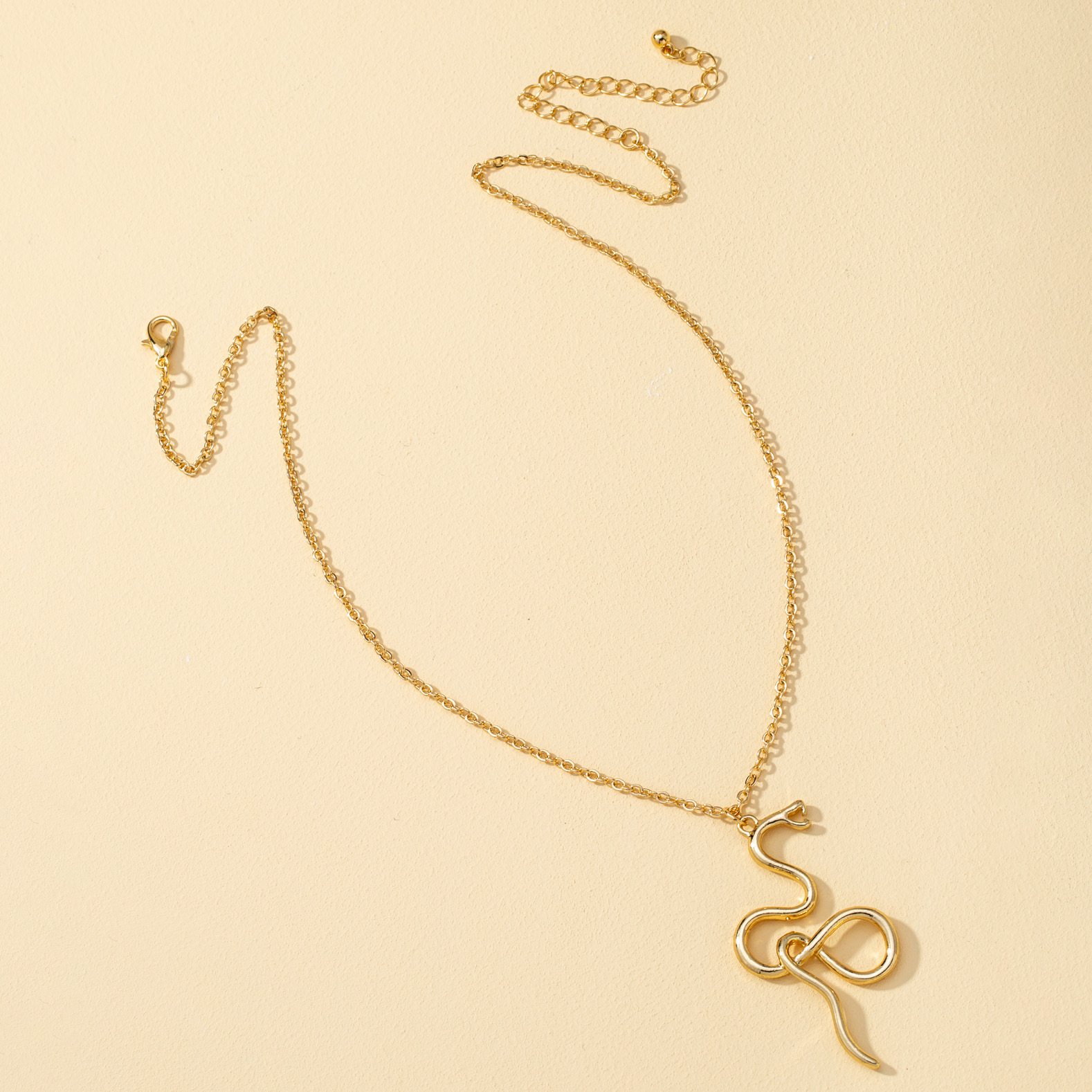 Exaggerated Zodiac Snake Necklace display picture 4