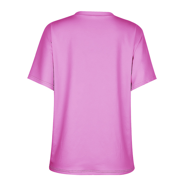 Loose Printed Short-Sleeved T-Shirt NSKX8451