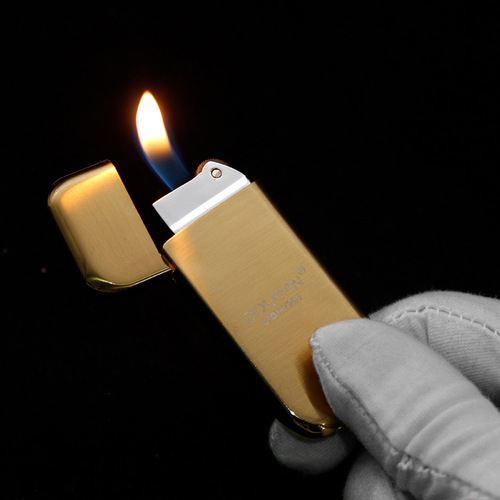 HY076 collection portable inflatable metal lighter open flame personality candy paint wrinkle paint electroplating color plating