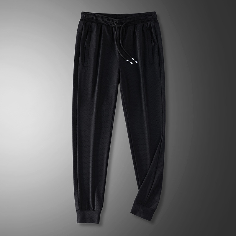 Sommerklimatisierte, leichte, lässige, elastische Sporthose für Herren, schnell trocknend, lockere Passform in Übergröße_voghion.com