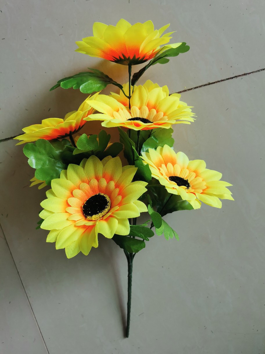 7 flores de sol girasoles flor decoración flor adornada flor