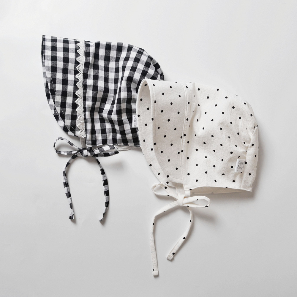 moinmlon春夏秋新款女童遮阳帽宝宝棉布宫廷帽婴儿太阳帽批发定制|ru