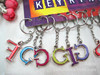 Acrylic keychain with letters, transport with zipper for beloved, 26 pieces, English letters, Birthday gift