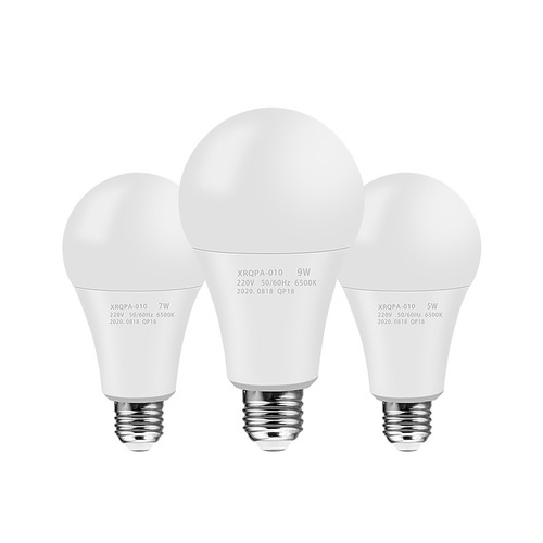 Household lighting LED bulb E27 screw bulb high power high brightness energy saving plastic wrapped aluminum 3W5W white light warm light