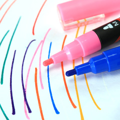 標點RM-1517 丙烯馬克筆套裝 12色水顏料 DIY手繪塗鴉 陶瓷帆布