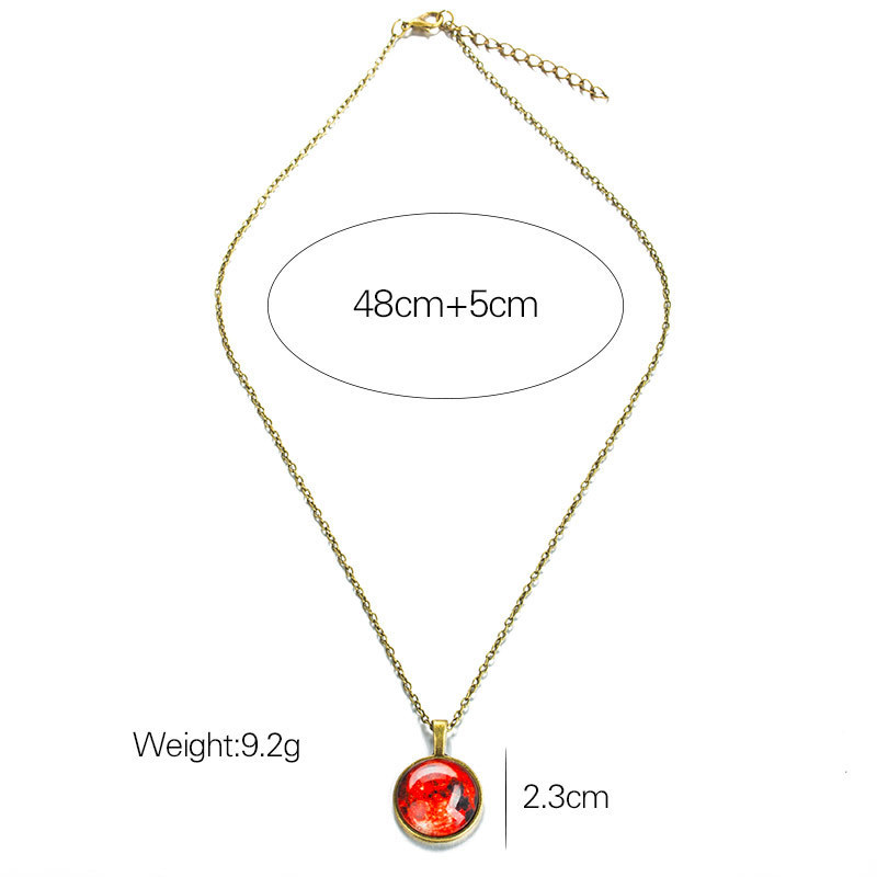 Nihaojewelry Universe Starry Sky Gem Luminous Pendant Necklace Wholesale Jewelry display picture 1